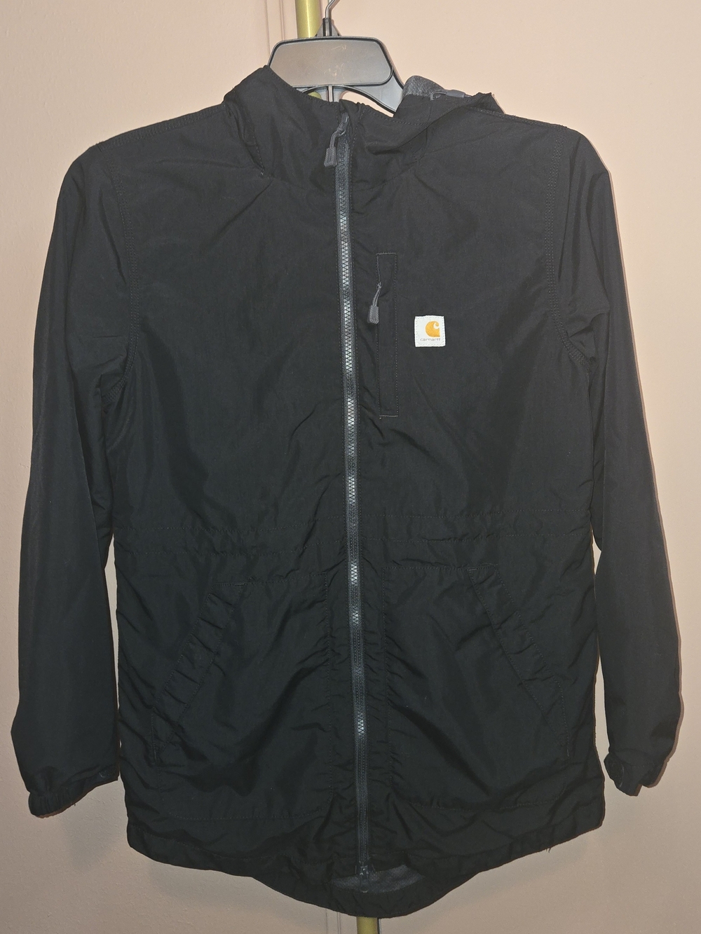 Carhartt Black Hooded Windbreaker Jacket